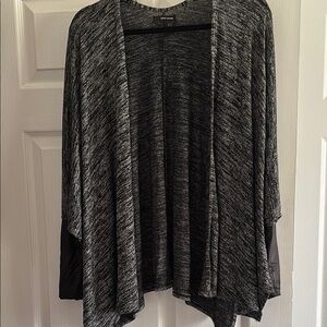 Women's Gray Open Front Sweater